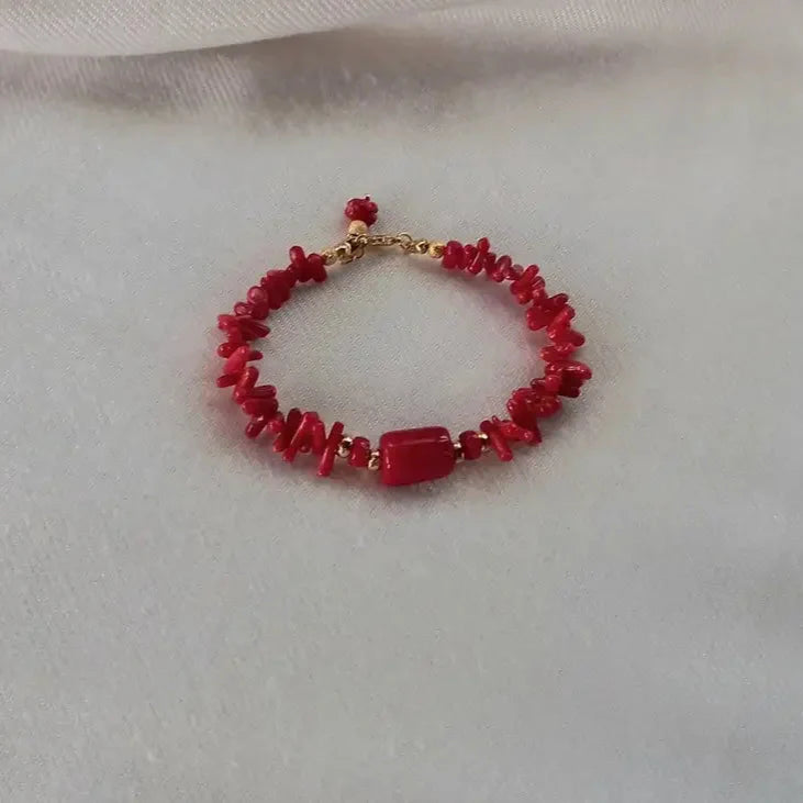 Bracelet with Red Coral
