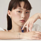 Bracelet with Moonstone Crystal and Zircon Stars