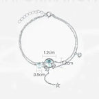 Bracelet with Moonstone Crystal and Zircon Stars