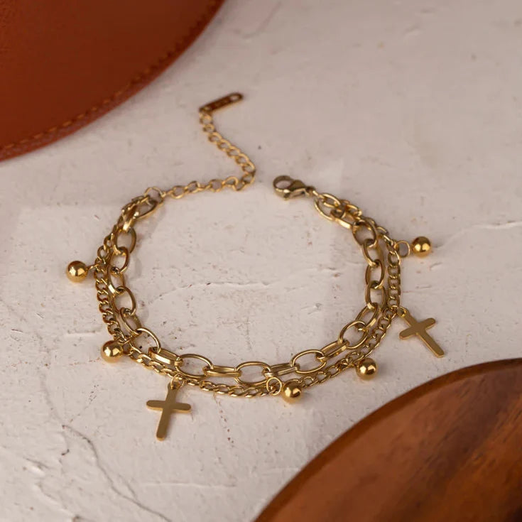 Bracelet with Christian Cross