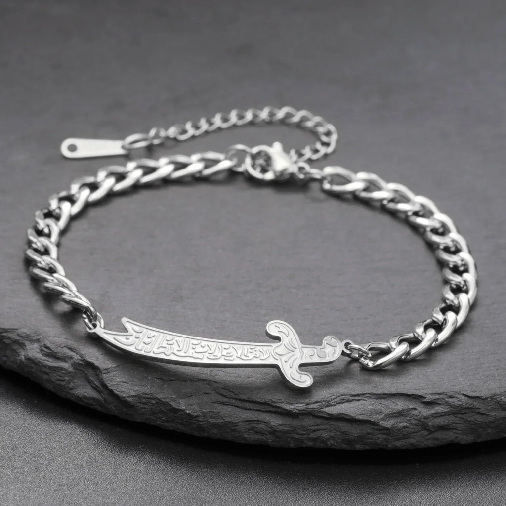 Bracelet avec épée Ali Zulfiqar arabe argent