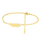Bracelet de Charme avec Plume or