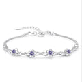 Bracelet with Fine Zircon Flowers 