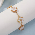 Bracelet with Flowers for Women white