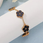 Bracelet with Flowers for Women black