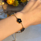 Bracelet with Flowers for Women black