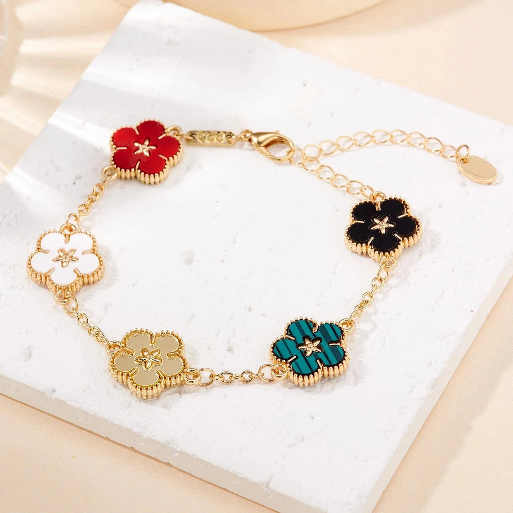 Bracelet with Flowers for Women multicolored