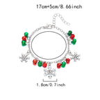 Bracelet avec Flocons de Neige et Boules de Noël