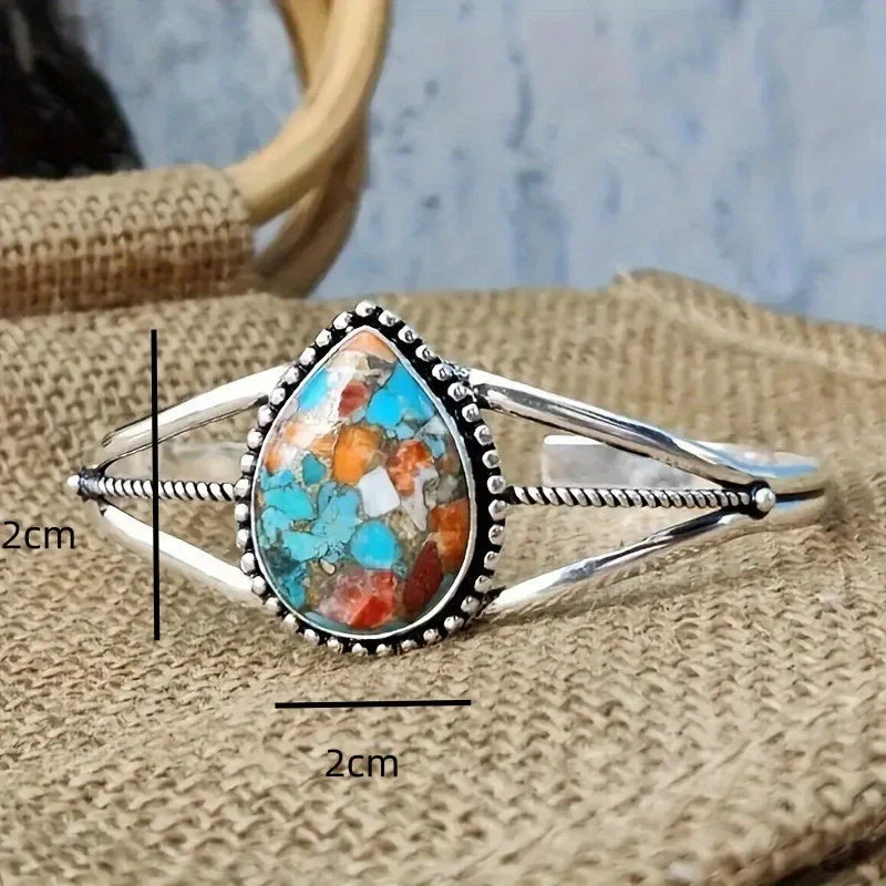 Bracelet avec Goutte d'Eau avec Turquoise