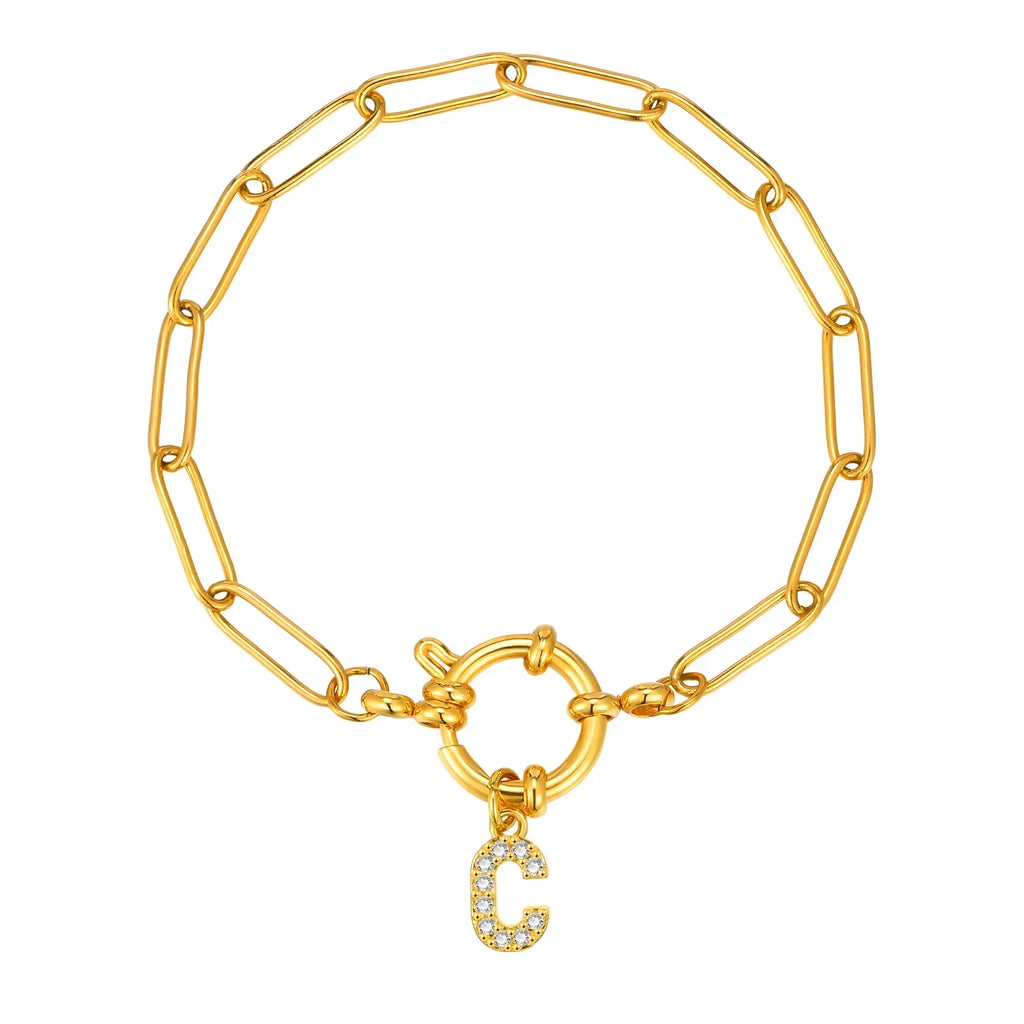 Bracelet personnalisé avec initiale c