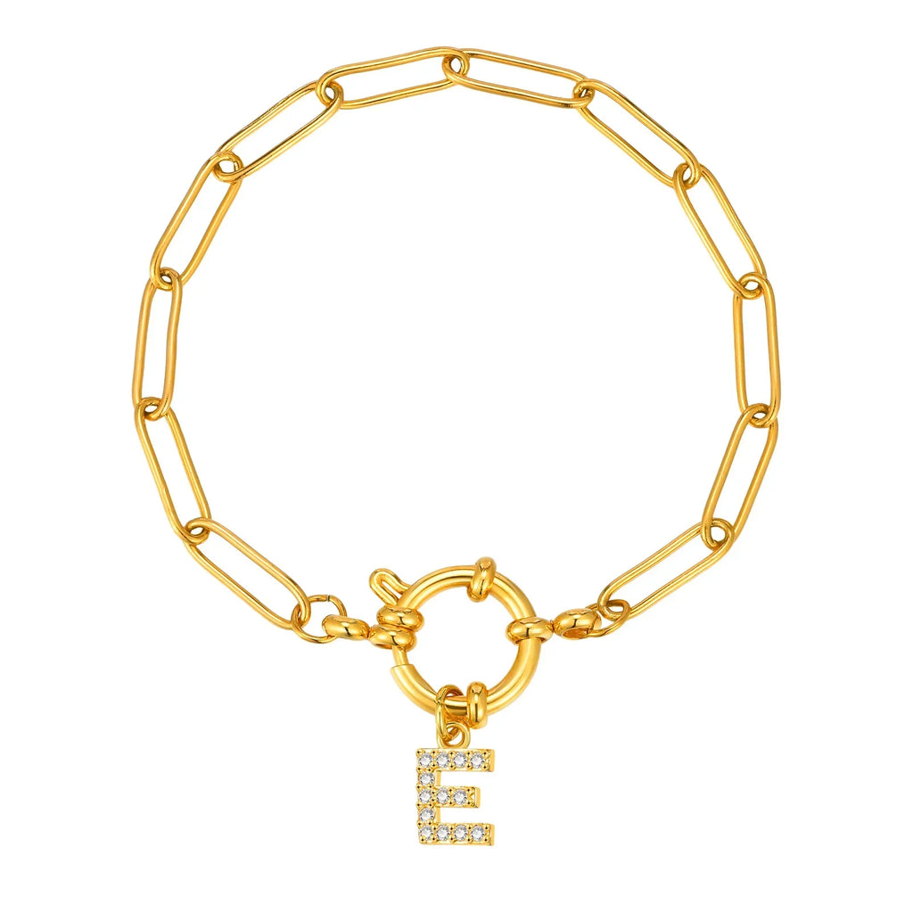Bracelet personnalisé avec initiale e