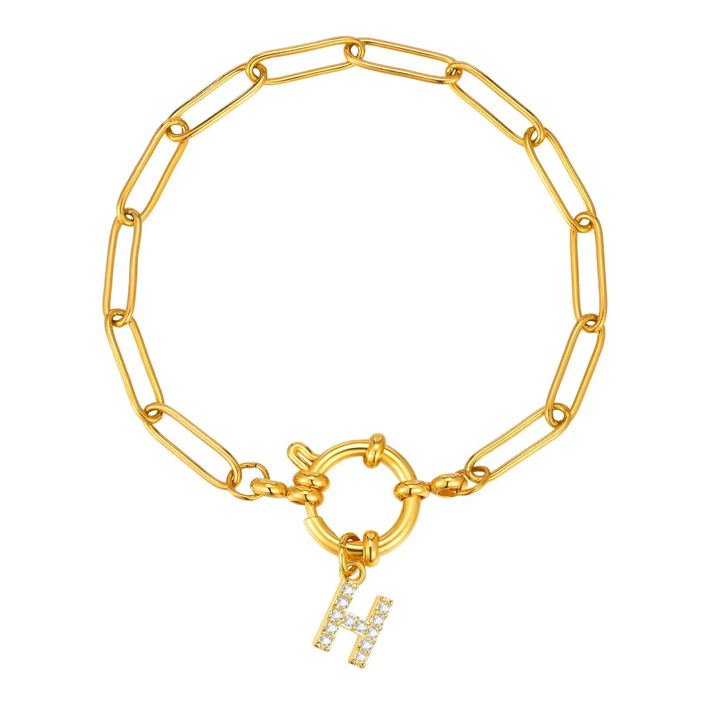 Bracelet personnalisé avec initiale h