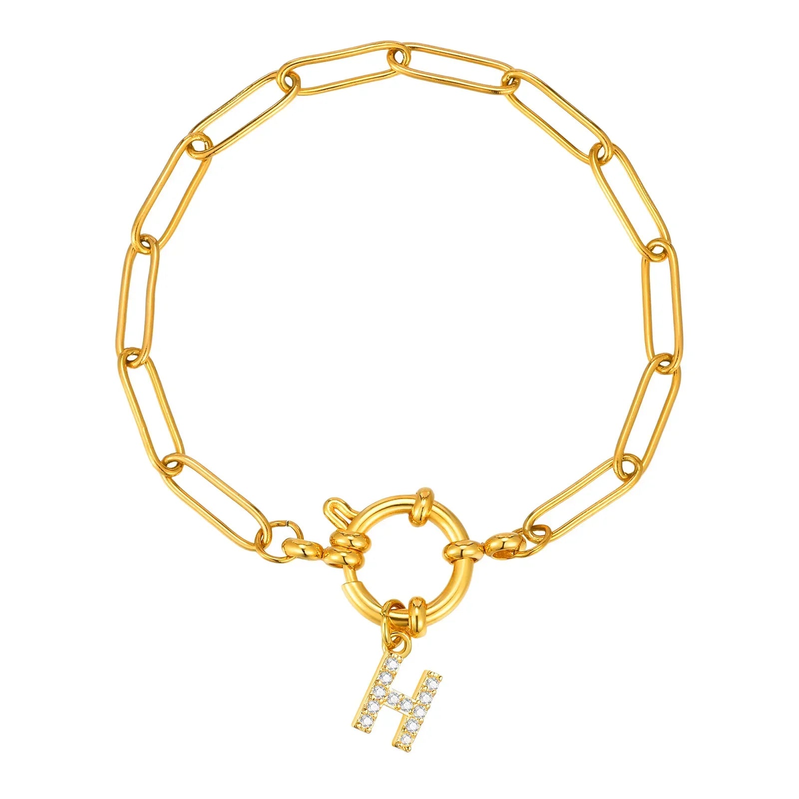 Bracelet personnalisé avec initiale h