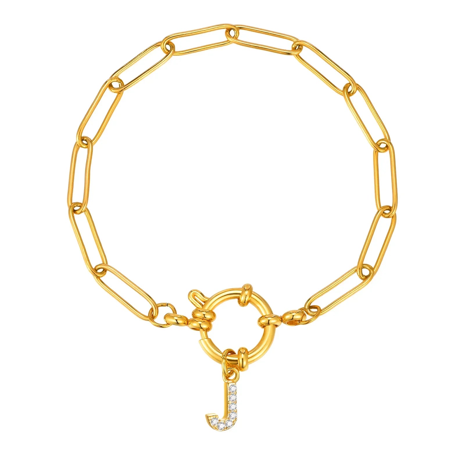 Bracelet personnalisé avec initiale j