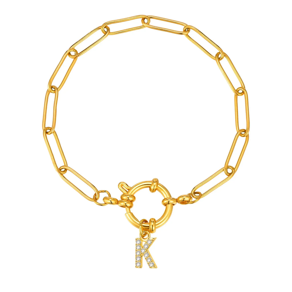 Bracelet personnalisé avec initiale k