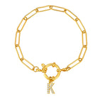 Bracelet personnalisé avec initiale k