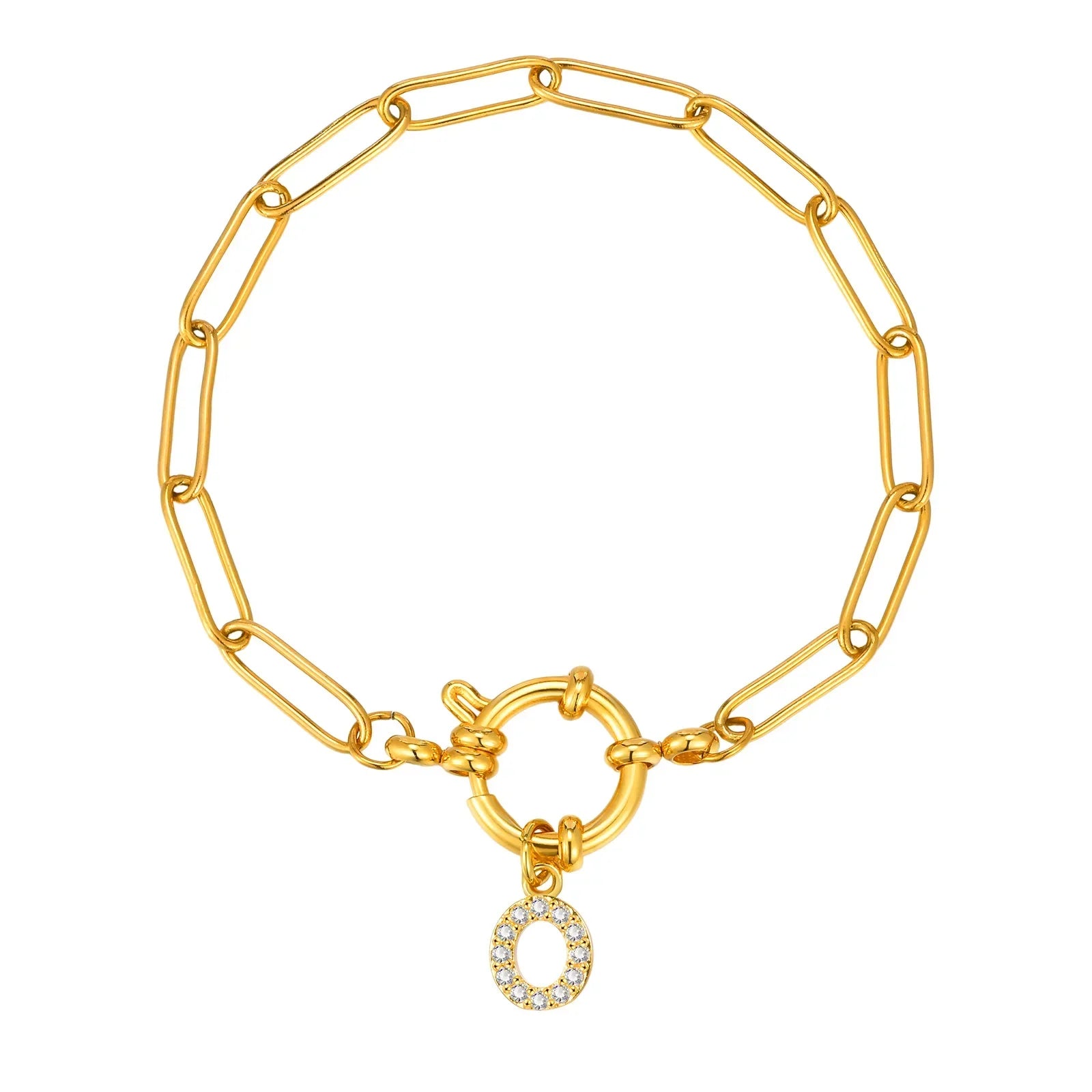 Bracelet personnalisé avec initiale o