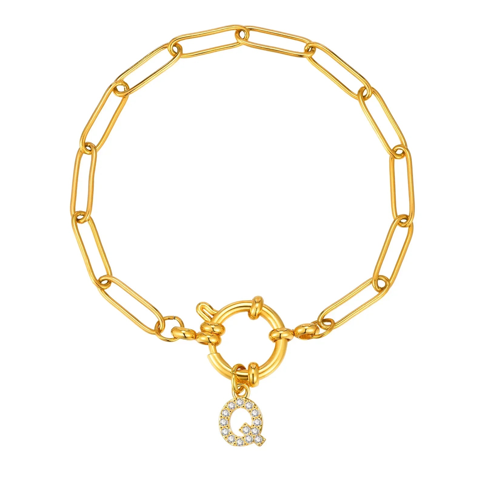 Bracelet personnalisé avec initiale q