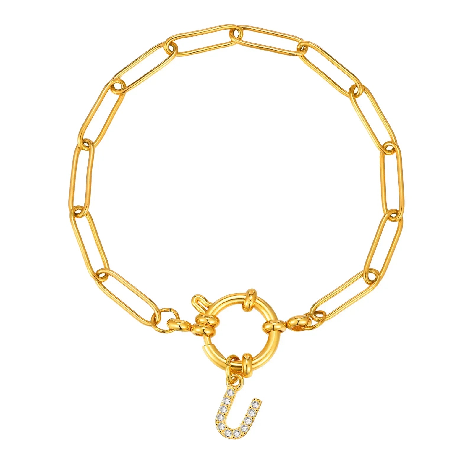 Bracelet personnalisé avec initiale u