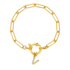 Bracelet personnalisé avec initiale v