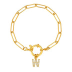 Bracelet personnalisé avec initiale w