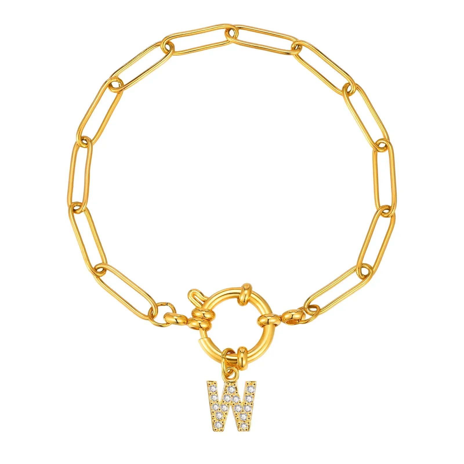 Bracelet personnalisé avec initiale w
