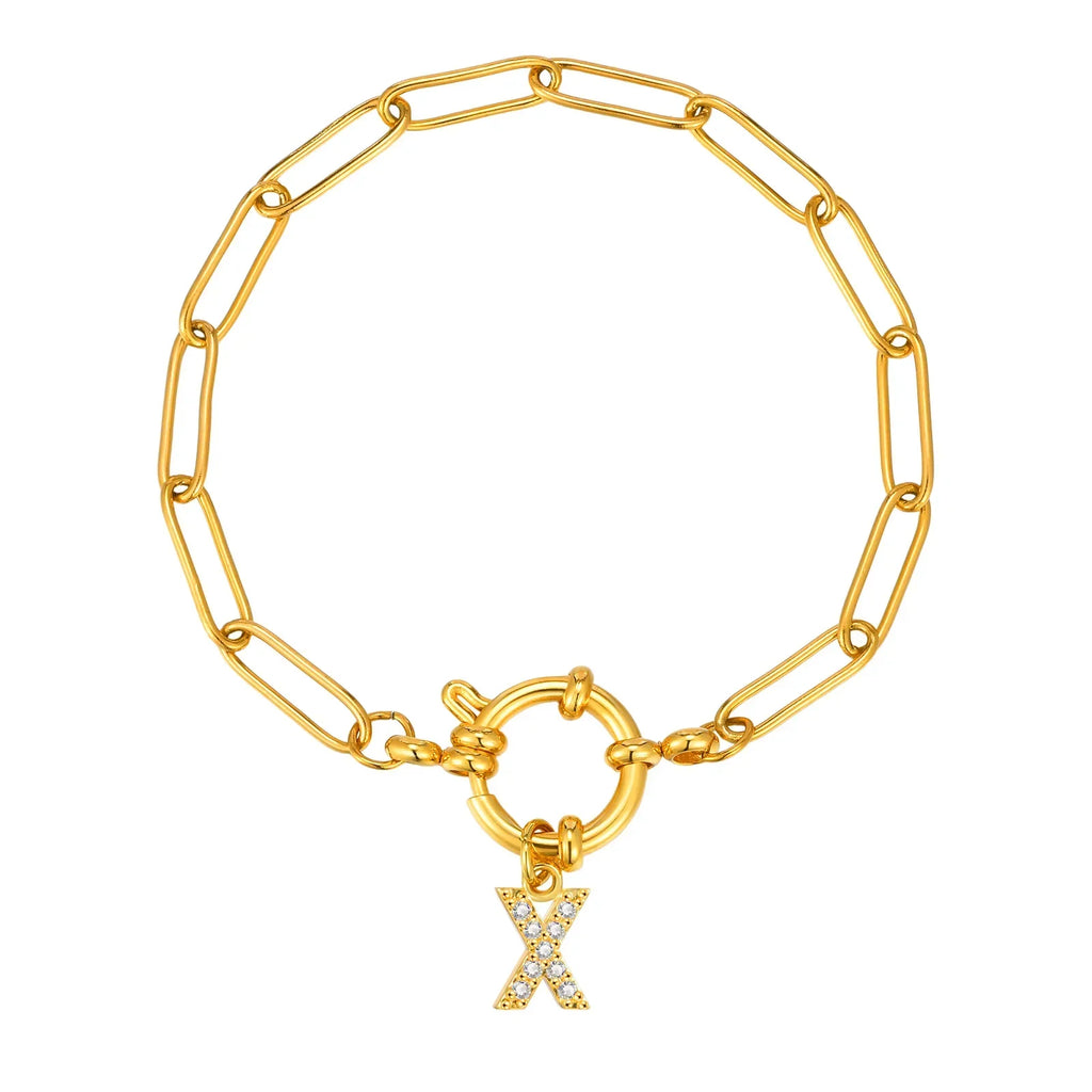 Bracelet personnalisé avec initiale x
