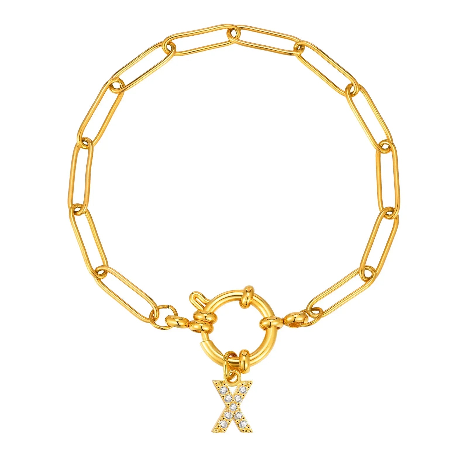 Bracelet personnalisé avec initiale x