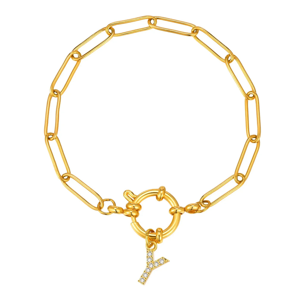 Bracelet personnalisé avec initiale y