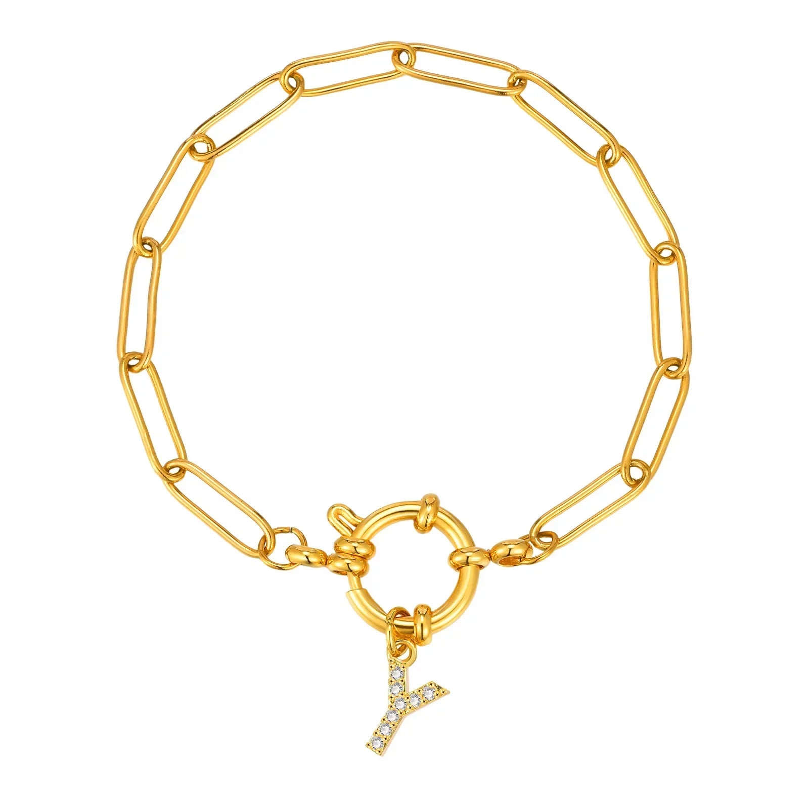 Bracelet personnalisé avec initiale y