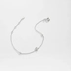 Bracelet avec initiale en strass argent