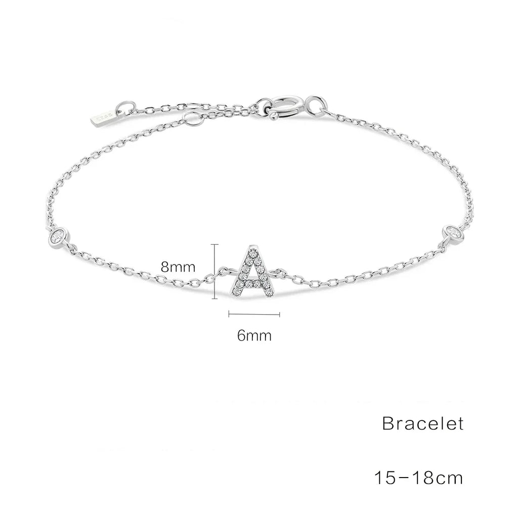 Bracelet avec initiale en strass