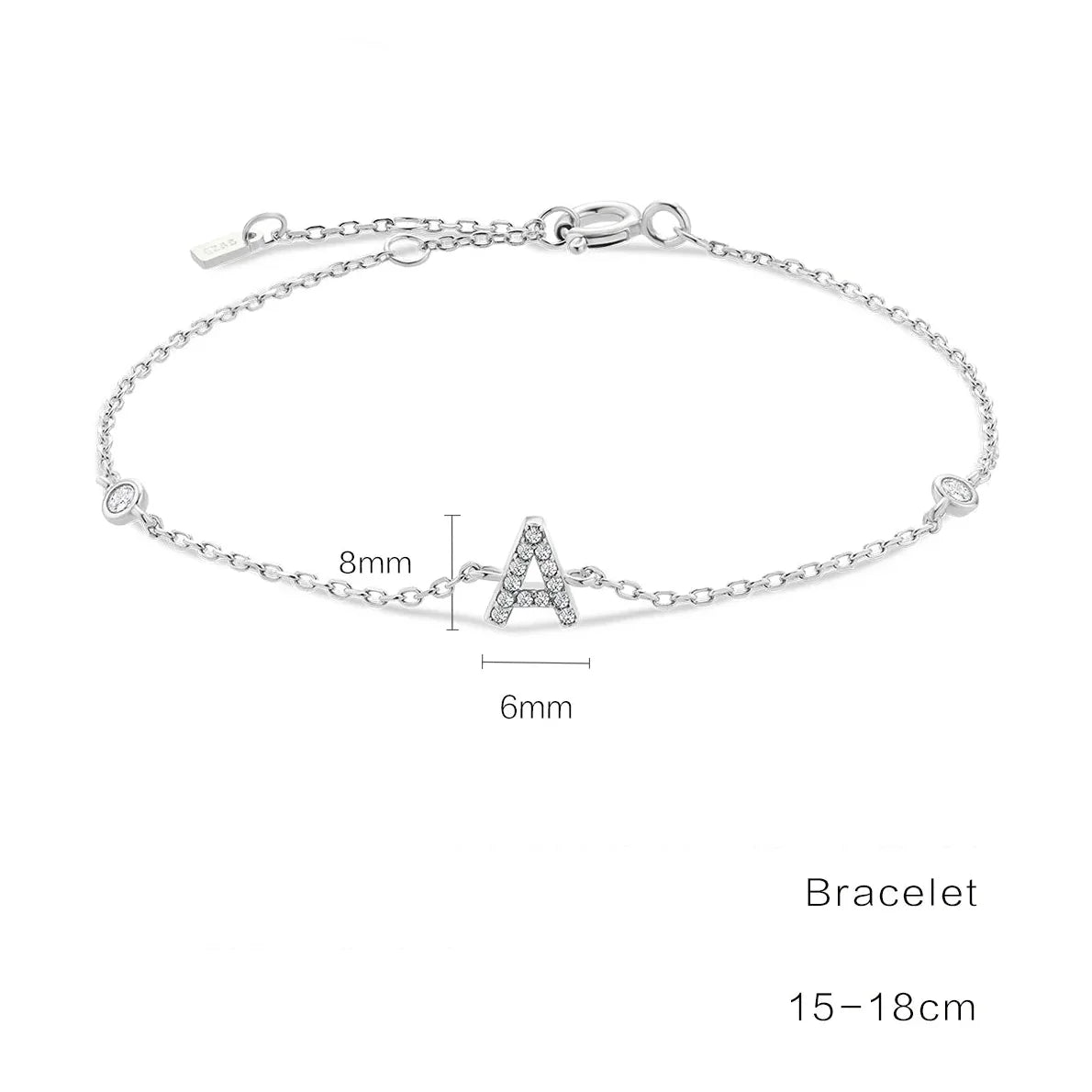 Bracelet avec initiale en strass
