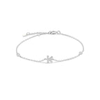 Bracelet avec initiale en strass argent k