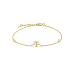 Bracelet avec initiale en strass or t