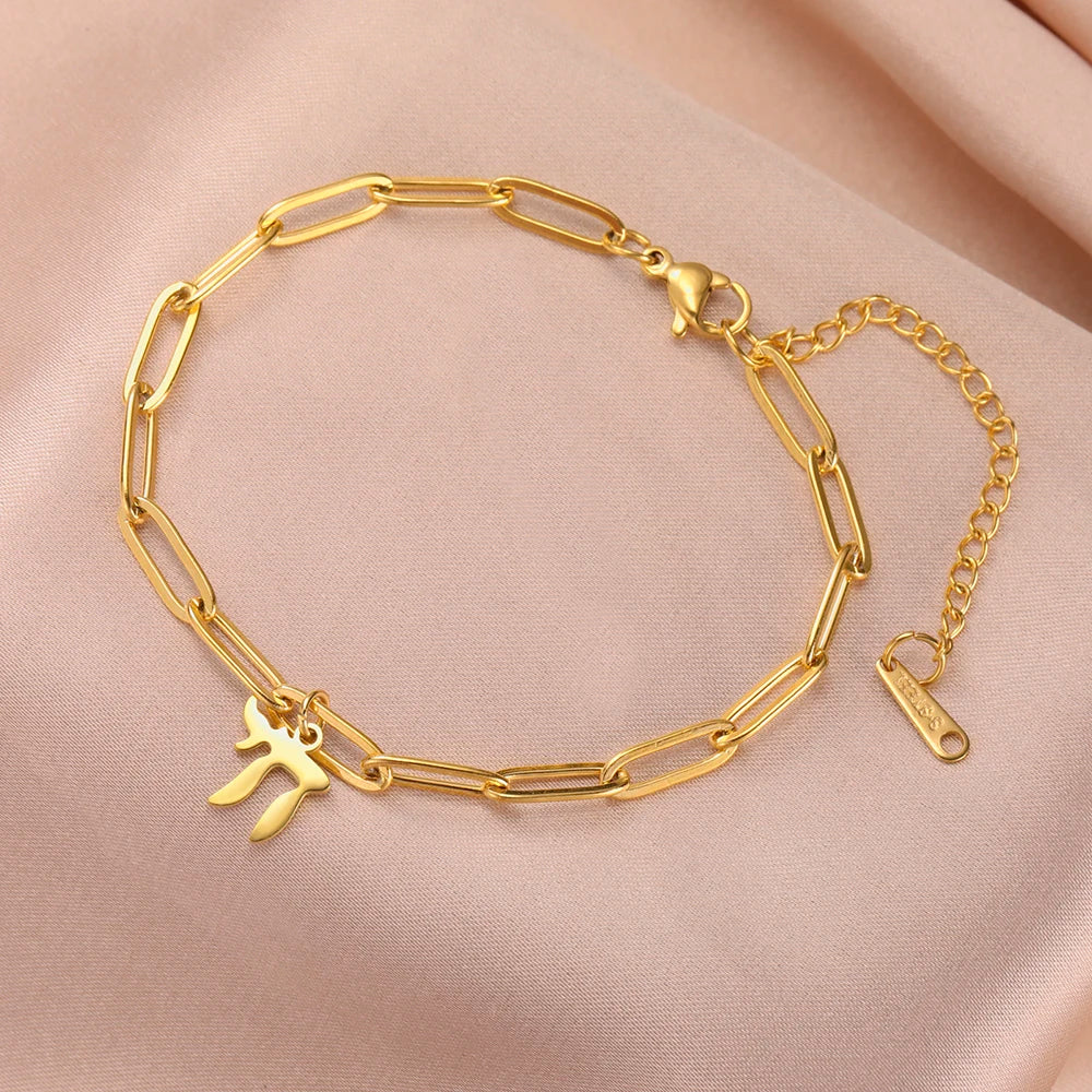 Bracelet avec le symbole de vie juive Chai or