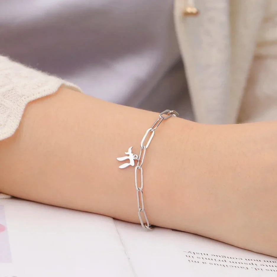 Bracelet avec le symbole de vie juive Chai argent