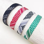 Bracelet avec motifs géométriques Keffiye arabe rouge