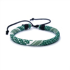 Bracelet avec motifs Keffiye arabe pour homme ou femme vert