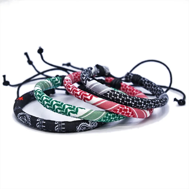 Bracelet avec motifs Keffiye arabe pour homme ou femme
