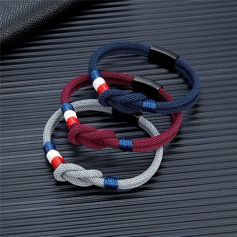 Bracelet avec noeud en corde