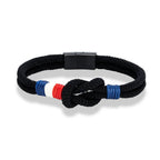 Bracelet avec noeud en corde noir