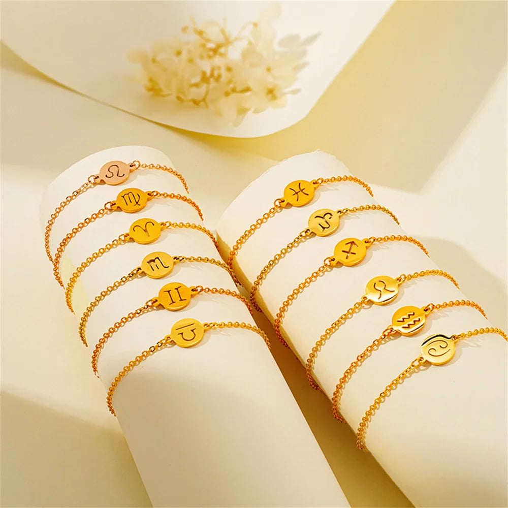 Bracelet with Astrological Zodiac Sign Pendant