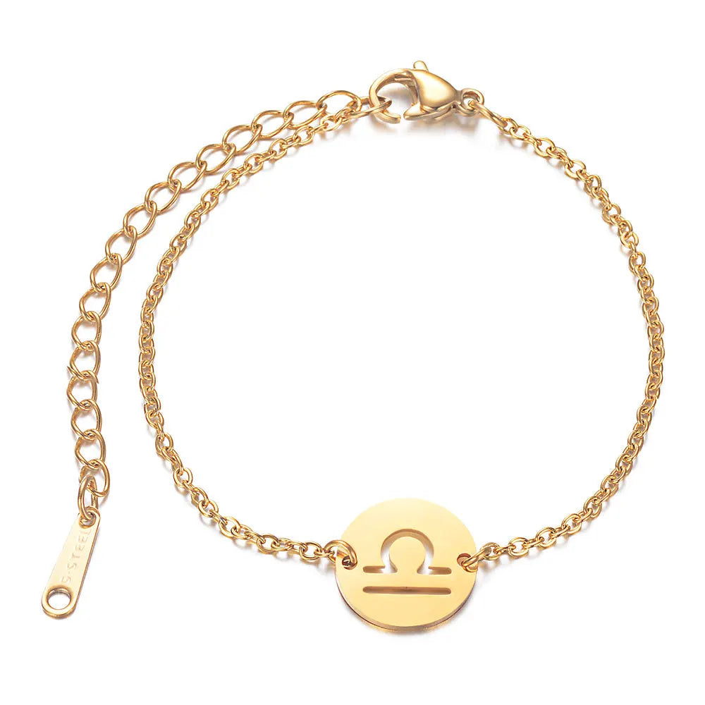 Bracelet with Astrological Zodiac Sign Libra Pendant