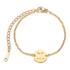 Bracelet with Astrological Zodiac Sign Gemini Pendant