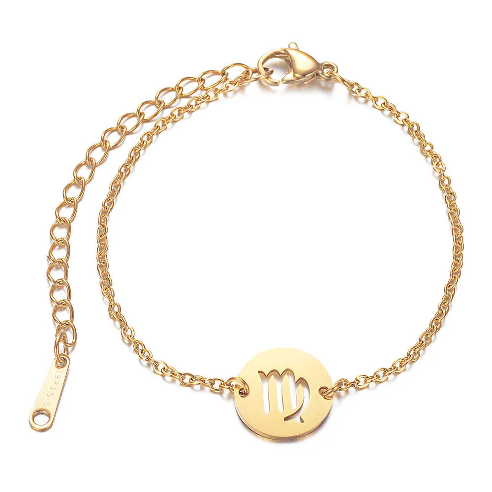 Bracelet with Astrological Zodiac Sign Virgo Pendant