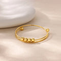 Bracelet with Anti-Stress Rotating Beads for Men or Women gold