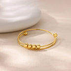 Bracelet with Anti-Stress Rotating Beads for Men or Women gold