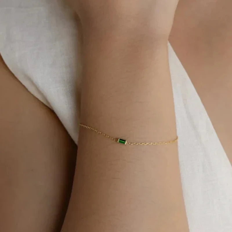 Bracelet with Colored Birthstone