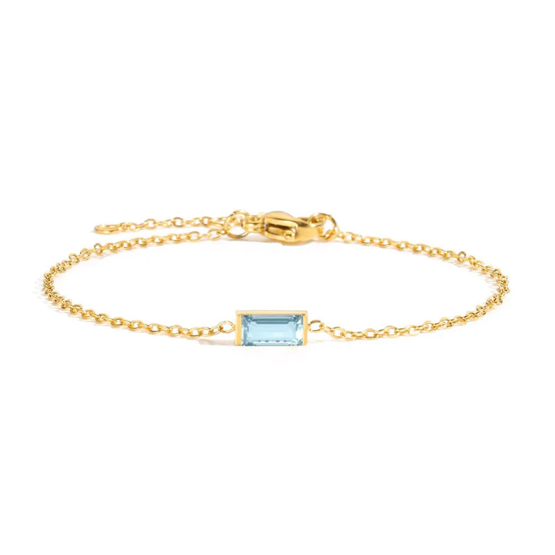 Bracelet with Colored Birthstone